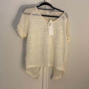 Women’s Quinn Cream Sheer Blouse Size XS - NWT